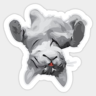 Tired Cat Sticker